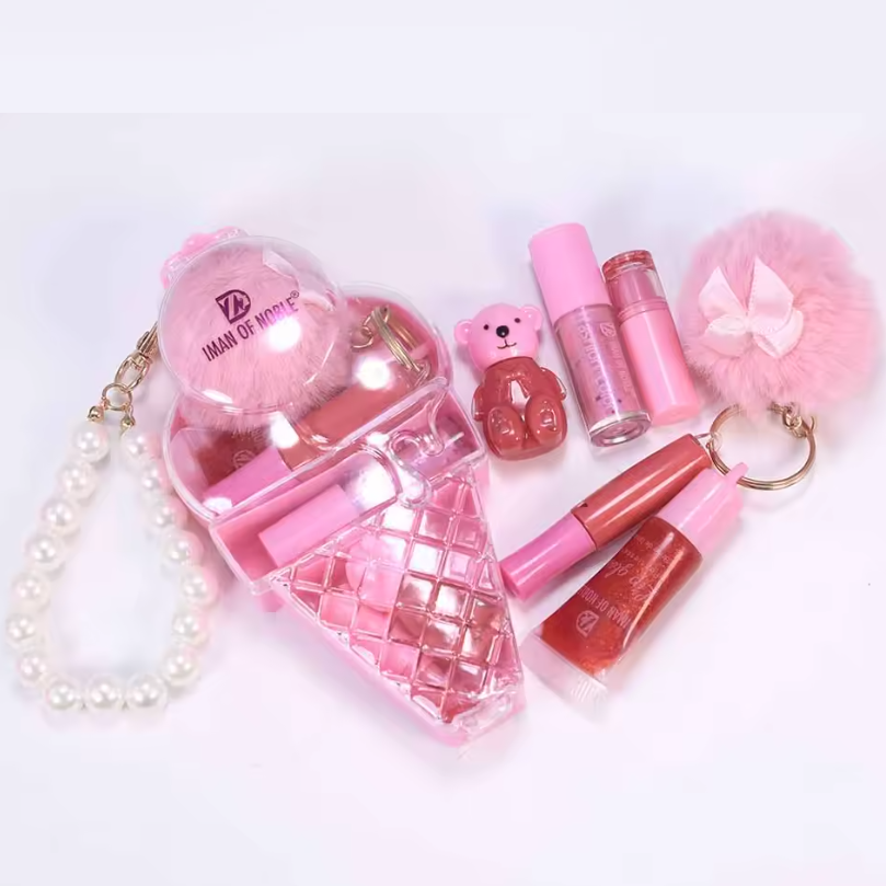 Ice cream lip gloss gift set
