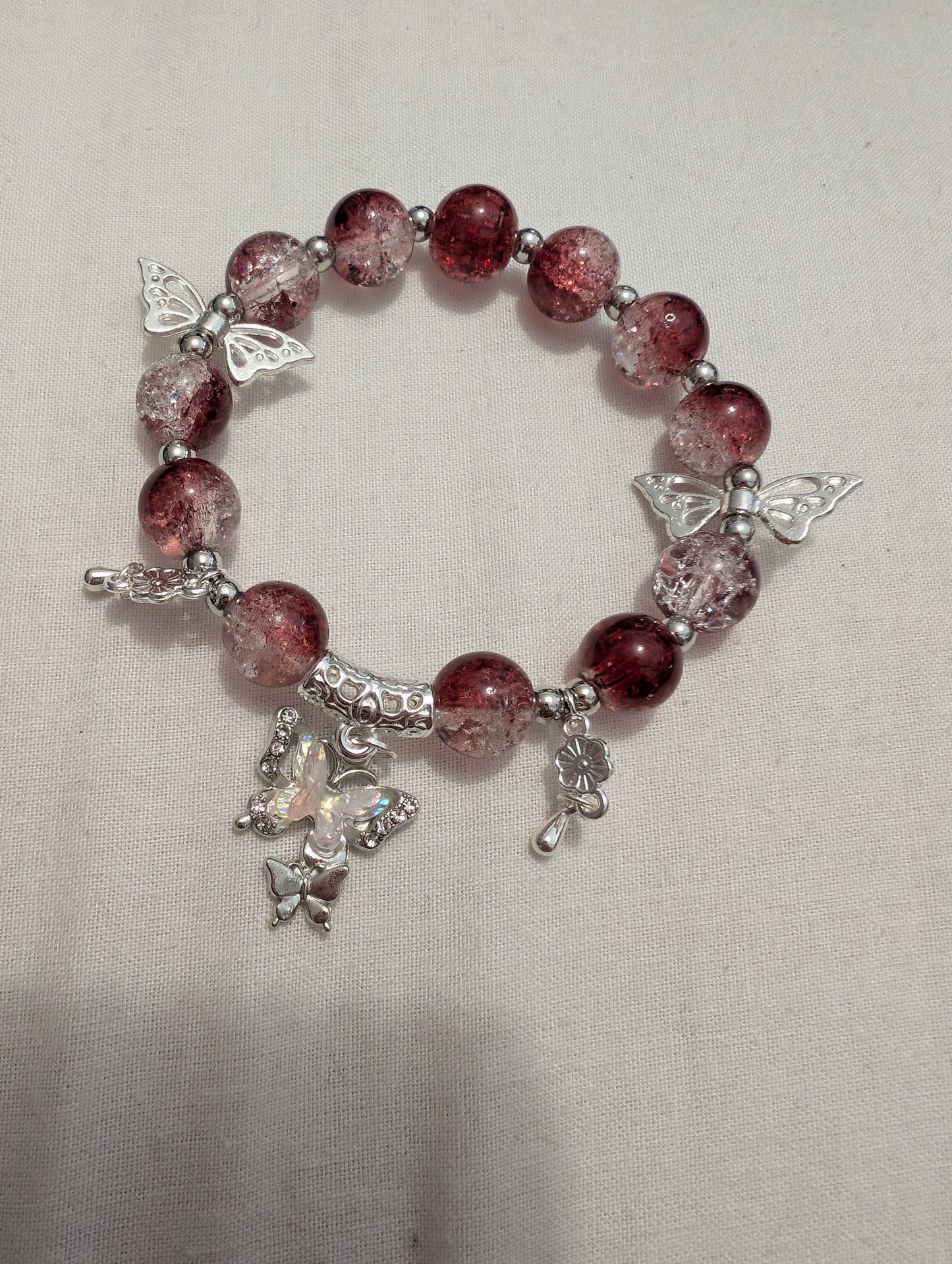 4 red crystal bracelet