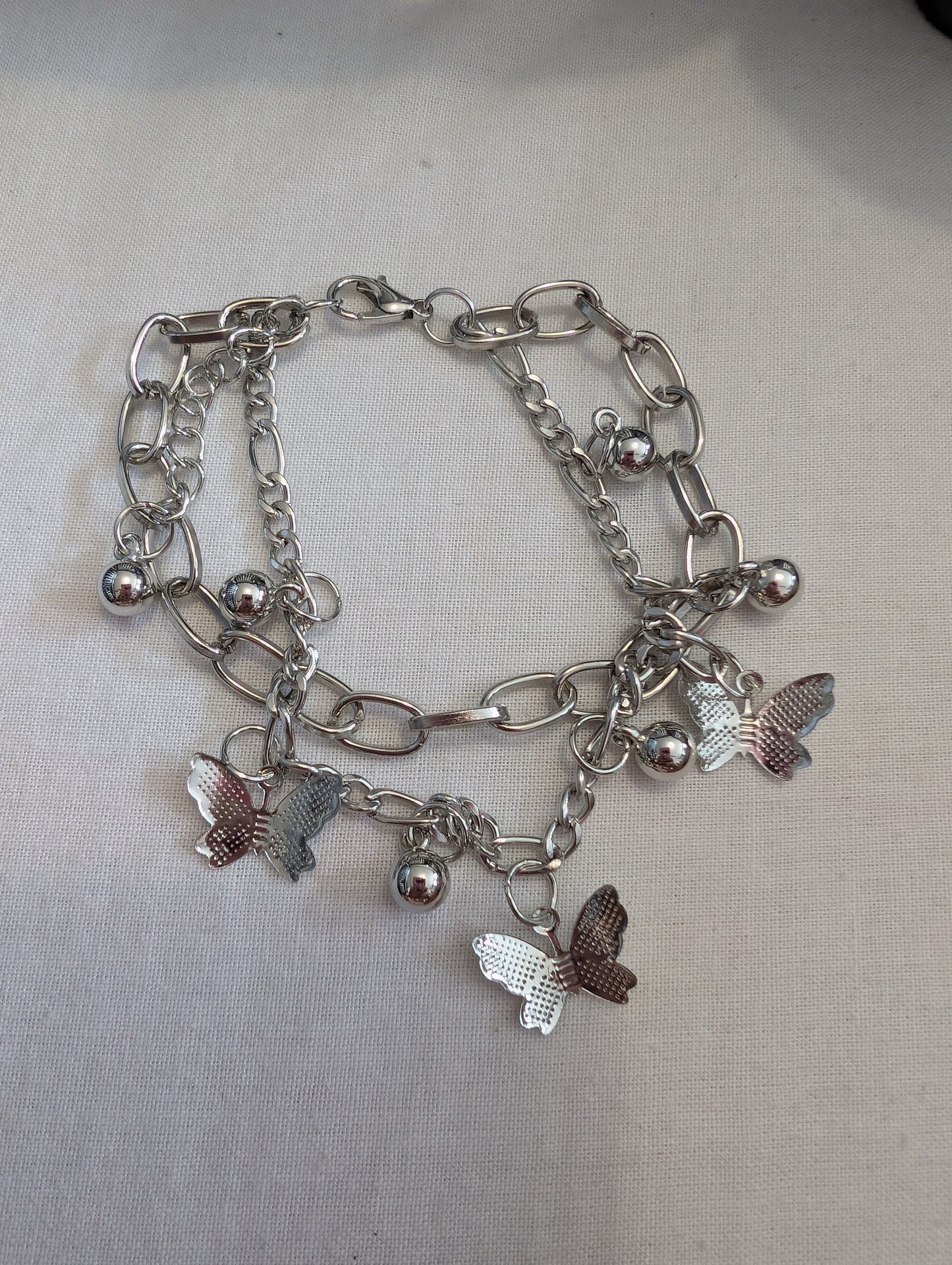 1 silver butterfly bracelet