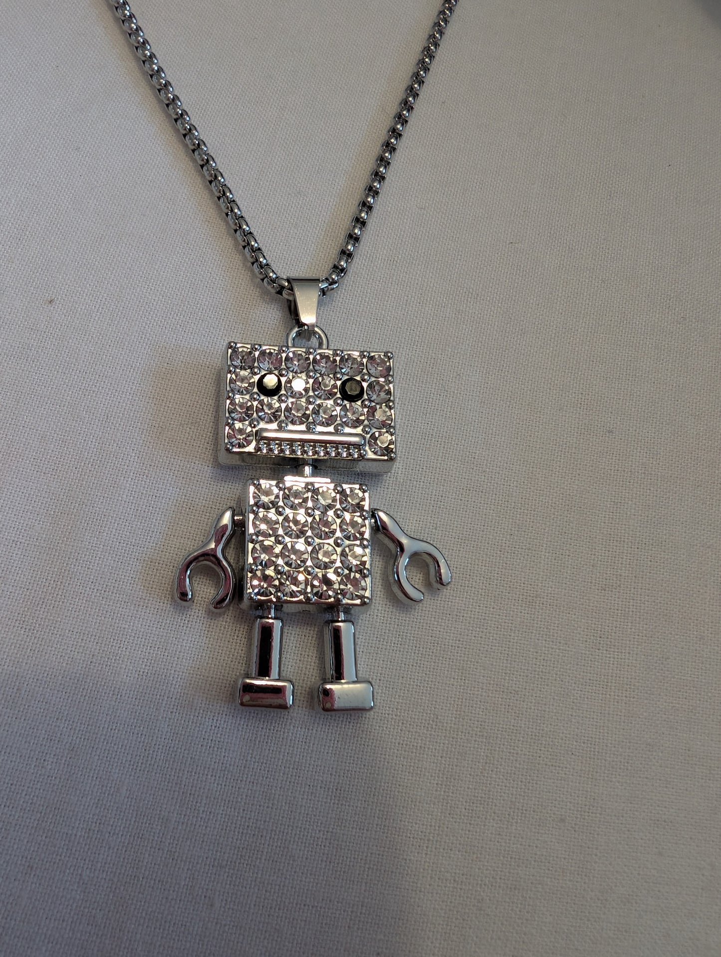 3 robot sliver metal