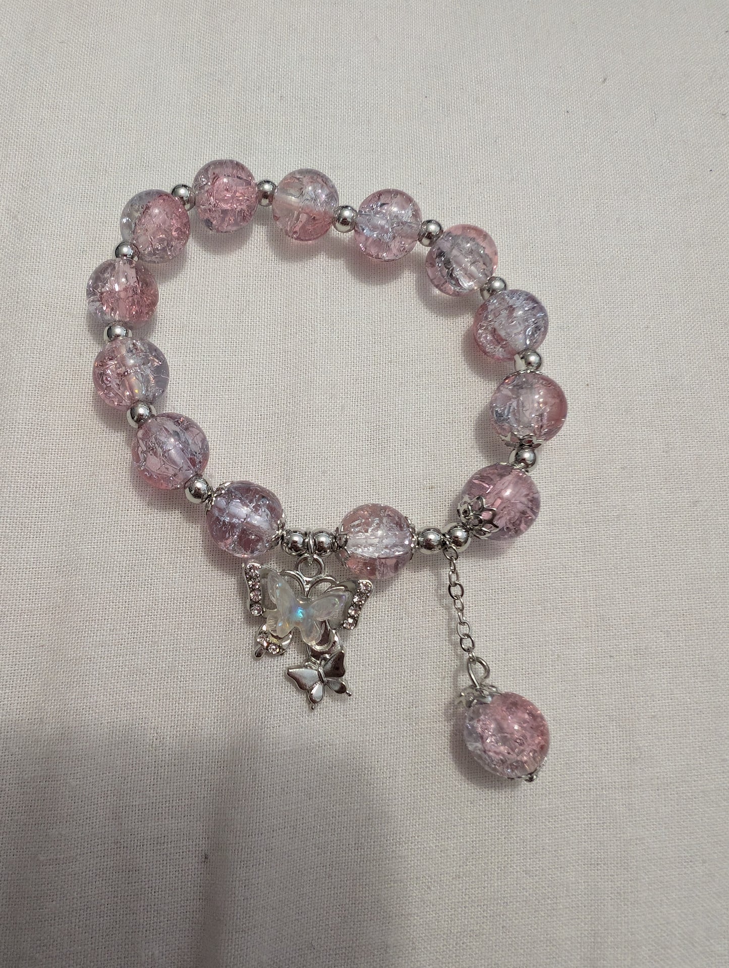1 peach crystal bracelet