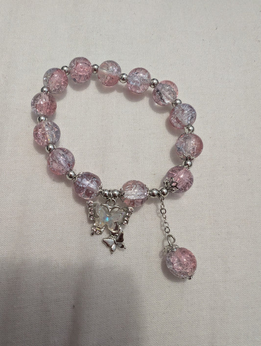 1 peach crystal bracelet
