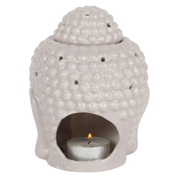 Small grey Buddah head oil burner