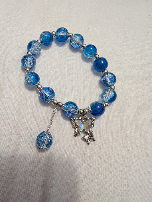 5 blue crystal bracelet