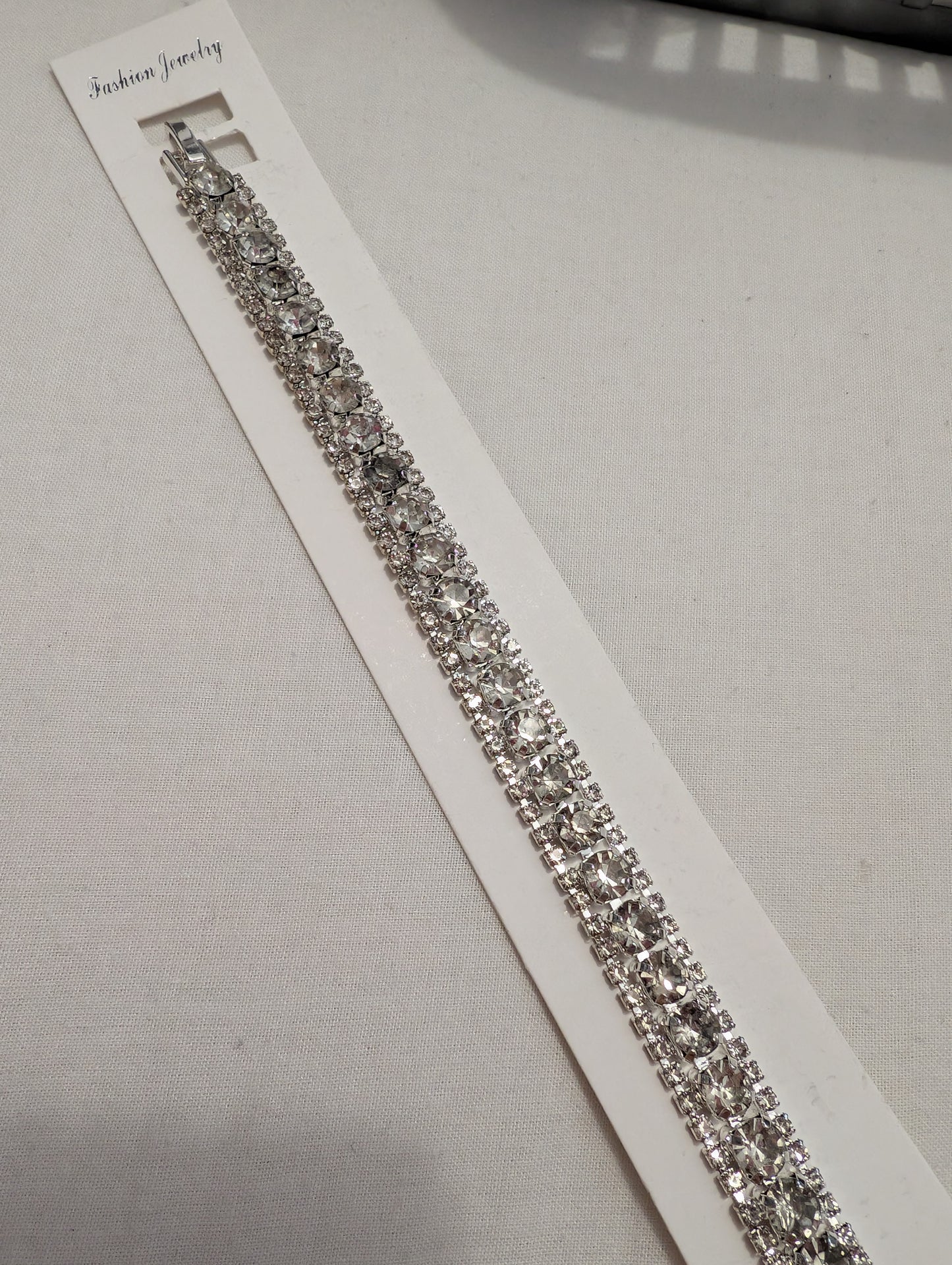 2 white/silver luxury bling bracket