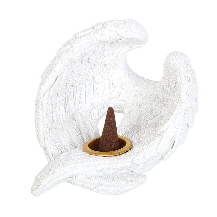 Angel wing incense cone burner