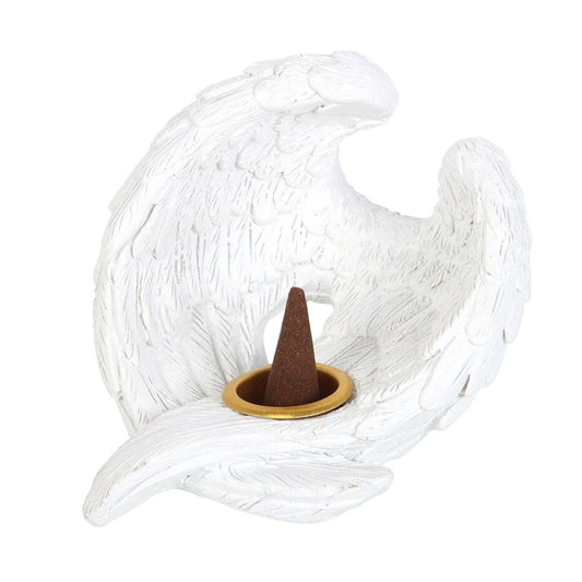Angel wing incense cone burner