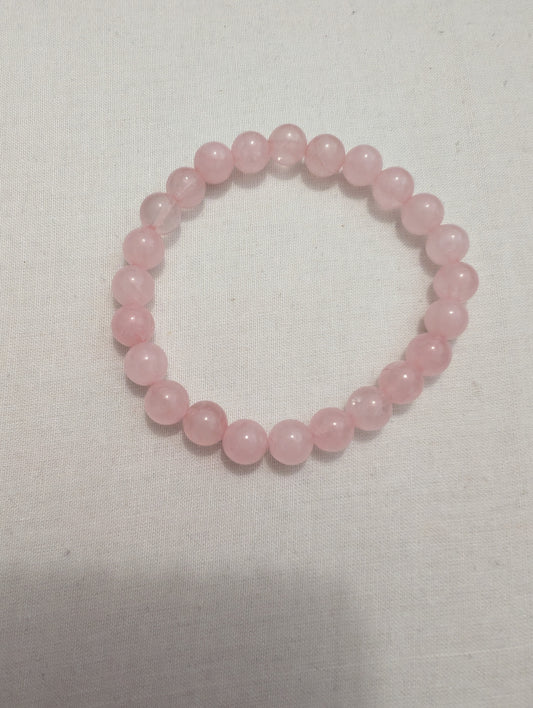 1 Rose quartz gemstone bracelet