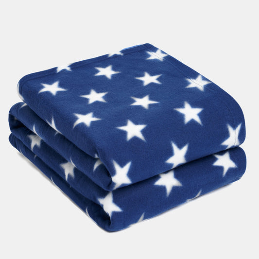 Star print throw navy