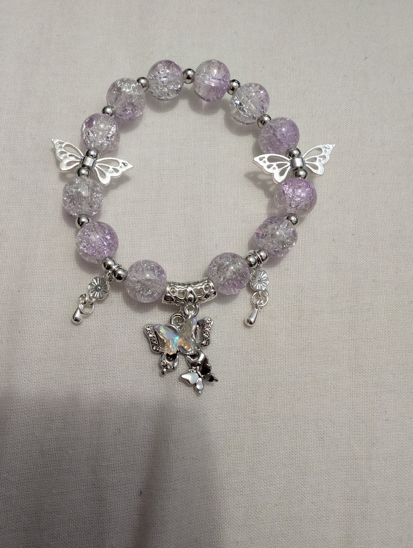 3 lylac crystal bracelet