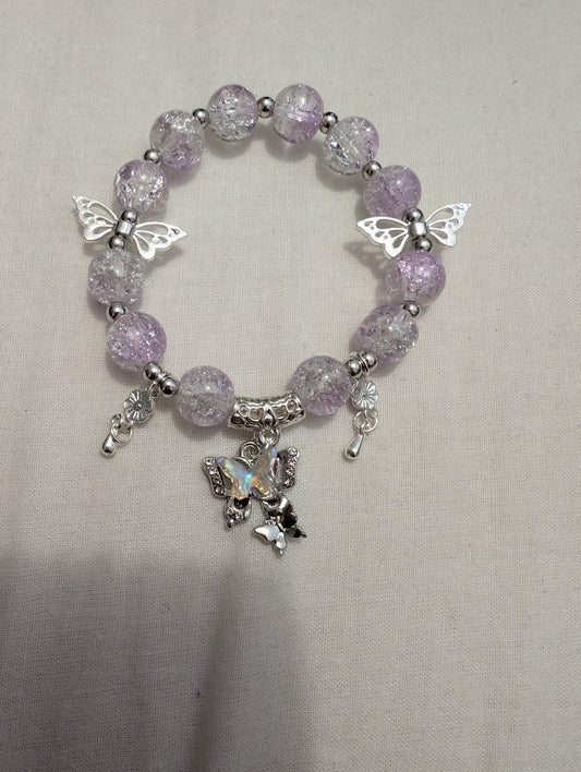 3 lylac crystal bracelet