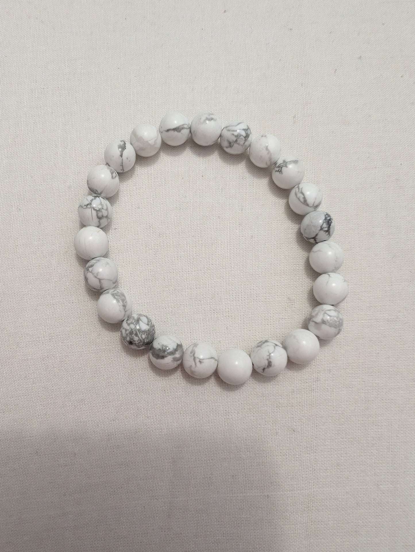5 white turquoise gemstone bracelet