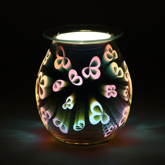 3d flower petal light up electric oil/wax burner
