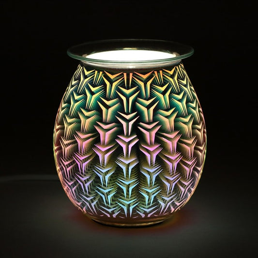 3d geometric light up electric oil/wax burner