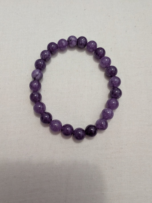 2 Amethyst gemstone bracelet