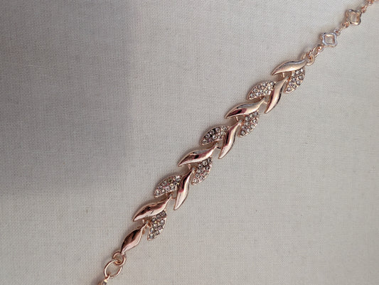 4 rose gold flower bracelet